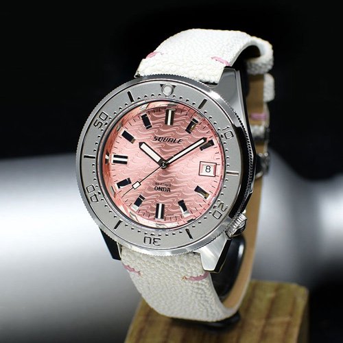スクワーレ/時計/1521コレクション/1521-Onda Rosa/ピンク/ホワイトレザーベルト- 腕時計の通販ならワールドウォッチショップ
