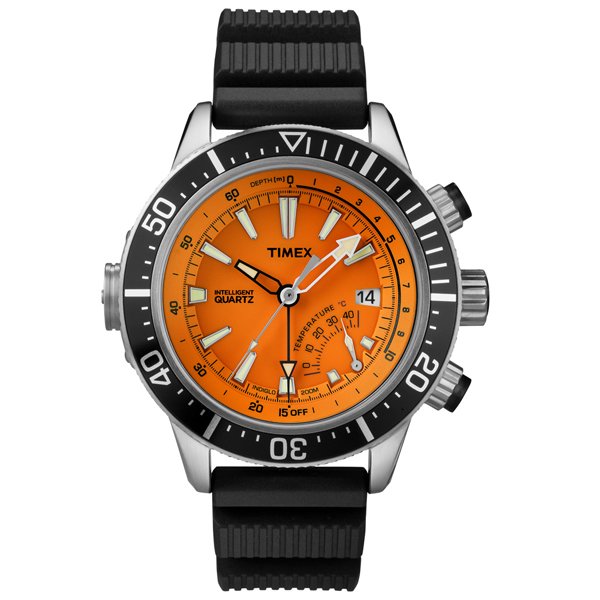 タイメックス　腕時計　ダイバーズ　T2N812　インテリジェントクオーツ　デプス　オレンジ×ブラック - 腕時計の通販ならワールドウォッチショップ