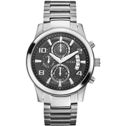 ゲス　腕時計　メンズ　エグゼック　W0075G1　ブラック×シルバー - 腕時計の通販ならワールドウォッチショップ