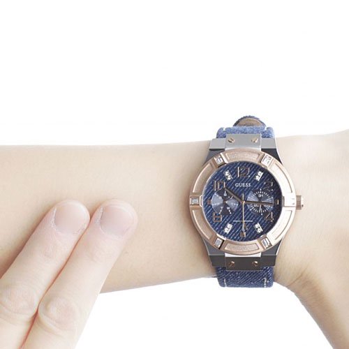 ゲス　腕時計　レディース　ジェットセッター　W0289L1　デニムエフェクトダイアル×デニムレザーベルト- 腕時計の通販ならワールドウォッチショップ