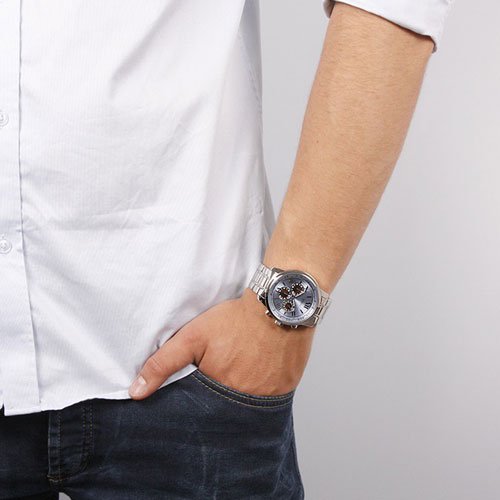 ゲス　腕時計　メンズ　ホライゾン　W0379G6　アイスブルーダイアル×ステンレスベルト- 腕時計の通販ならワールドウォッチショップ