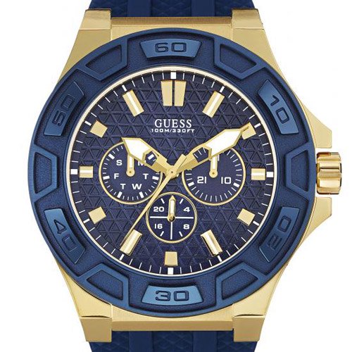 ゲス　腕時計　メンズ　フォース　W0674G2　ネイビーダイアル×ネイビーラバーベルト- 腕時計の通販ならワールドウォッチショップ