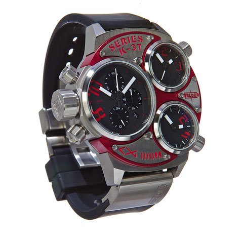 ウェルダー　腕時計　K37シリーズ　トリプルタイムゾーン　レッド - 腕時計の通販ならワールドウォッチショップ