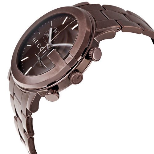 グッチ　腕時計　メンズ　G-クロノ　YA101341　ブラウンダイアル×ブラウンステンレスベルト - 腕時計の通販ならワールドウォッチショップ