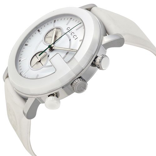 グッチ　腕時計　メンズ　G-クロノ　YA101346　ホワイトダイアル×ホワイトラバーベルト- 腕時計の通販ならワールドウォッチショップ