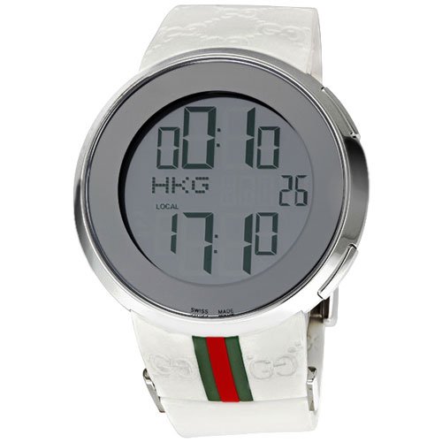 グッチ　腕時計　I-グッチ　デジタル　YA114214　デジタルダイアル×ホワイトラバーベルト- 腕時計の通販ならワールドウォッチショップ