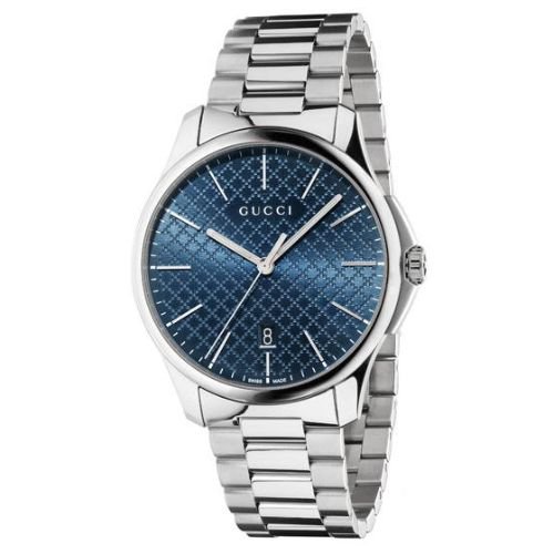 グッチ　時計　メンズ　G-タイムレス　YA126316　ブルー×シルバーステンレスベルト- 腕時計の通販ならワールドウォッチショップ