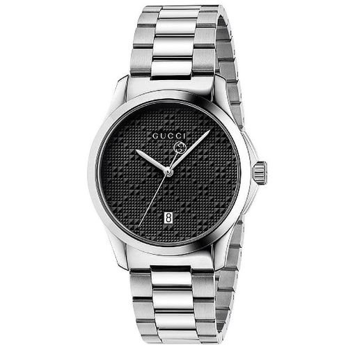 グッチ　時計　メンズ　G-タイムレス　YA126460　ブラック×シルバーステンレスベルト- 腕時計の通販ならワールドウォッチショップ