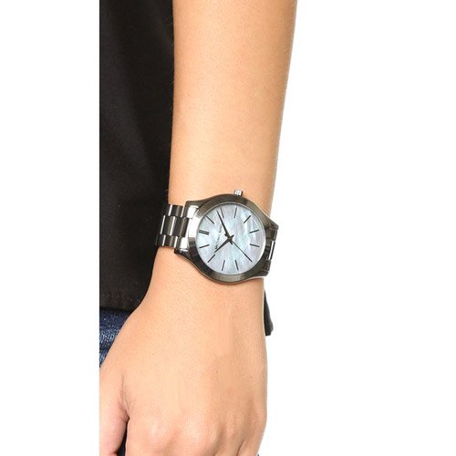 マイケルコース　時計　スリムランウェイ　MK3413　グレーシェルダイアル×ガンメタルステンレスベルト- 腕時計の通販ならワールドウォッチショップ