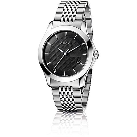 グッチ　腕時計　メンズ　G-タイムレス　YA126402　ブラック×シルバー - 腕時計の通販ならワールドウォッチショップ