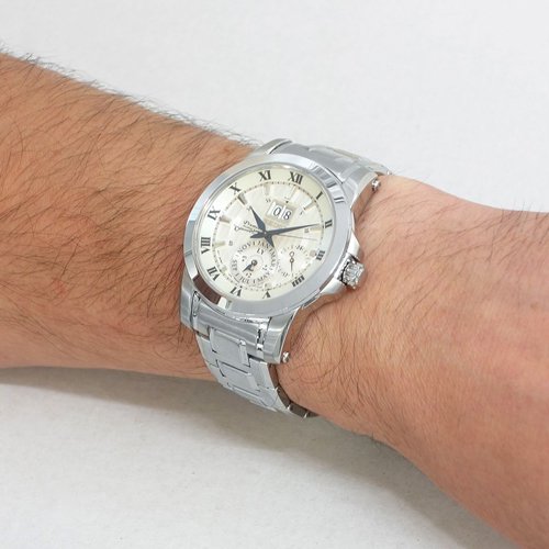 セイコー　逆輸入　プルミエ　キネティック　SNP091P1　パーペチュアルカレンダー　ホワイトダイアル×ステンレスベルト-  腕時計の通販ならワールドウォッチショップ