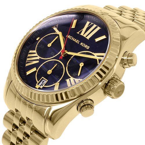 マイケルコース Kors/レキシントン/MK6206/ブルーダイアル×ゴールドステンレスベルト 腕時計の通販ならワールドウォッチショップ