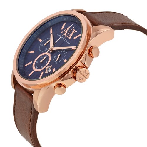 アルマーニエクスチェンジ/Armani Exchange/時計/メンズ/AX2508/ネイビー×ブラウンレザー-  腕時計の通販ならワールドウォッチショップ