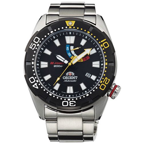 オリエント　時計　M-フォース　EL0A001B　オートマチック　ダイバーズウォッチ　ブラックダイアル×ステンレスベルト -  腕時計の通販ならワールドウォッチショップ