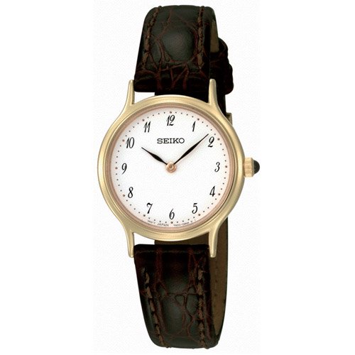 セイコー　逆輸入　レディース時計　SFQ828P1　ホワイトダイアル×ブラウンレザーベルト- 腕時計の通販ならワールドウォッチショップ