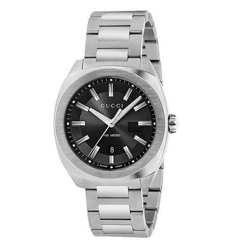 グッチ　時計　GG2570　YA142301　ミディアム　ブラックダイアル×ステンレスベルト - 腕時計の通販ならワールドウォッチショップ