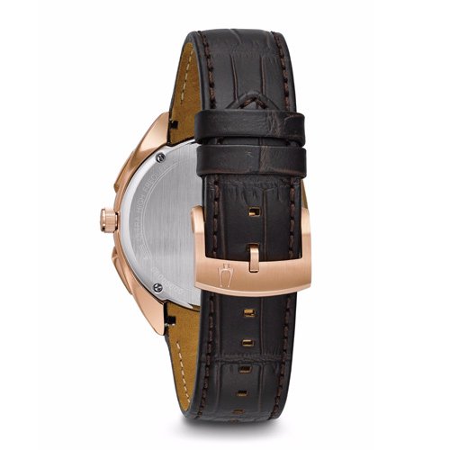 ブローバ　時計　カーブ　ドレス　97A124　グレーダイアル×ブラウンレザーベルト- 腕時計の通販ならワールドウォッチショップ