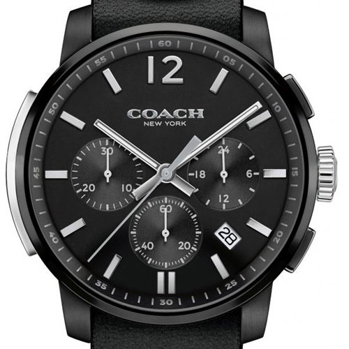 コーチ/Coach　時計　メンズ　ブリーカー/Bleecker　14602021　ブラックダイアル×ブラックレザーベルト-  腕時計の通販ならワールドウォッチショップ