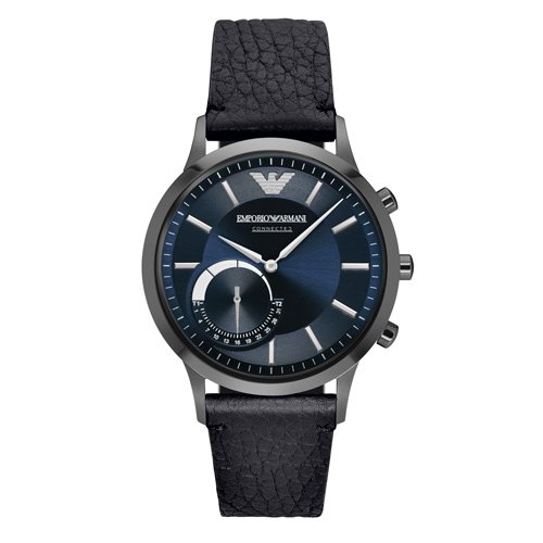 エンポリオアルマーニ/Emporio Armani/時計/メンズ/コネクテッド/ART3004/スマートウォッチ/ダークブルーサンレイダイアル/ブラックレザーベルト- 腕時計の通販ならワールド
