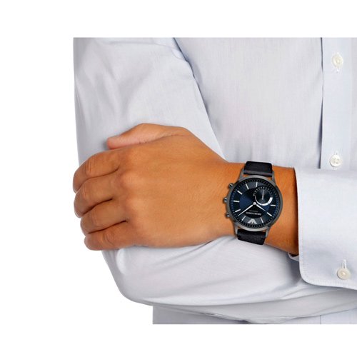 knop Westers Brawl エンポリオアルマーニ/Emporio Armani/時計/メンズ/コネクテッド/ART3004/スマートウォッチ/ダークブルーサンレイダイアル/ブラックレザーベルト-  腕時計の通販ならワールドウォッチショップ