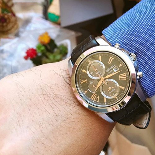 【新品・正規品】エドックス 高級 レディース腕時計 クロノグラフ 黒 防水 即納