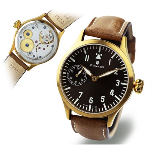 スタインハート/Steinhart/腕時計/エヌエービー/Nav B-Uhr 44mm Handwind Bronze/メンズ/スイスメイド /機械式手巻き