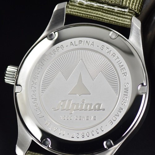 アルピナ/Alpina/腕時計/STARTIMER PILOT/メンズ/スイスメイド/AL-247B4S6/パイロットウォッチ/ブラック×グリーン