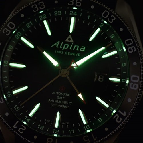 アルピナ/Alpina/腕時計/Alpiner 4コレクションGMT/メンズ/スイスメイド/AL-550G5AQ6/ブラック×ブラック