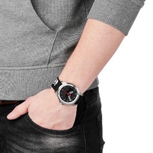 ラコステ 時計/2010840/シルバー×ブラックラバーベルト/腕時計の通販