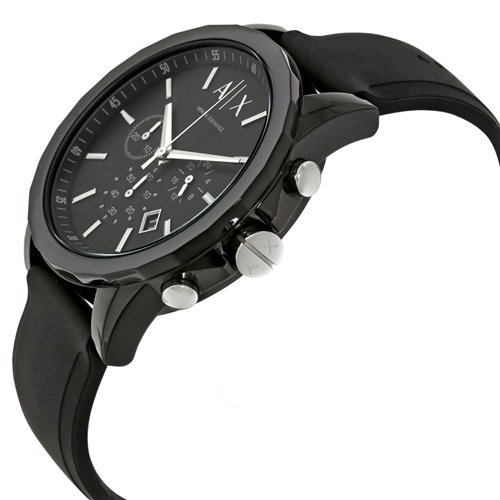 アルマーニエクスチェンジ/Armani Exchange/腕時計/メンズ/クロノグラフ/AX1326/シリコン/オールブラック