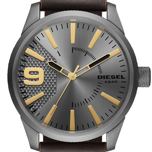ヤマト工芸 ディーゼル 腕時計 DIESEL メンズ ラスプ 46mm グレー 