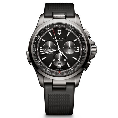 Victorinox ビクトリノックス 腕時計 クロノグラフ 黒 メンズ - 腕時計