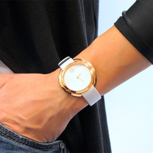 Calvin Klein/カルバンクライン/レディース腕時計/アグレゲート/K3U236L6/ホワイト×ピンクゴールド -  腕時計の通販ならワールドウォッチショップ