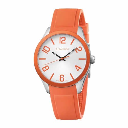 Calvin Klein/カルバンクライン/メンズ腕時計/Color/K5E51YY6/シルバー×オレンジ - 腕時計の通販ならワールドウォッチショップ