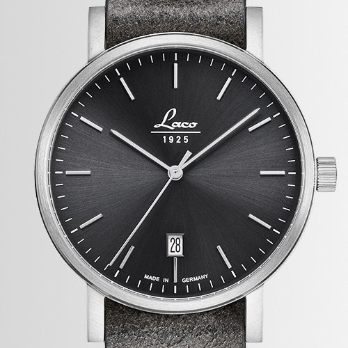 ラコ/LACO/腕時計/クラシックウォッチ/15自動巻き/862078/Stone 40/ストーン40/ドイツメイド/ブラック×グレー