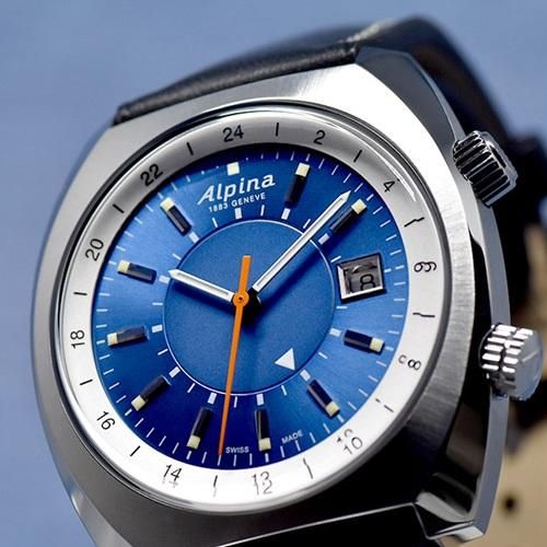 アルピナ/Alpina/腕時計/STARTIMER PILOT/HERITAGE  GMT/メンズ/スイスメイド/AL-555LNS4H6/オートマチック/サンセットブルー/パイロットウォッチ