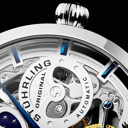 ストゥーリングオリジナル/Stuhrling Original/腕時計/Legacy/Anatol  371/371.01/メンズ/オートマチック/デュアルタイム/AM/PMインジケータ/シルバー