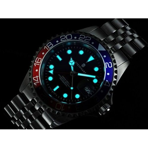 スタインハート/Steinhart/腕時計/オーシャン/OCEAN 1 GMT BLUE/RED 2/メンズ/スイスメイドオートマチック/ブラック