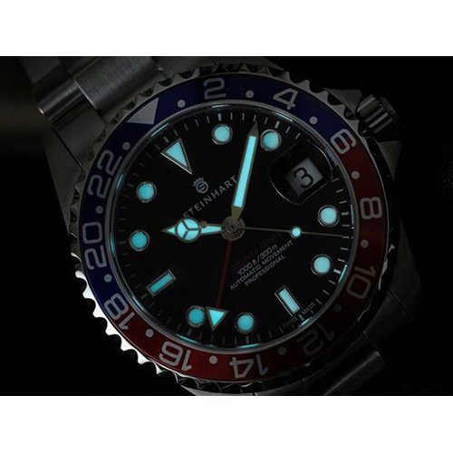 スタインハート/Steinhart/腕時計/オーシャン/OCEAN ONE 39 GMT BLUE/RED/メンズ/スイスメイドオートマチック