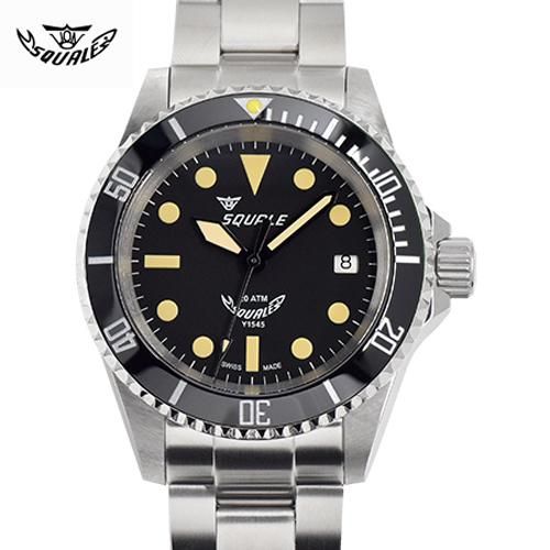 スクワーレ/Squale/時計/1545-MILITAIRE/200M防水/セラミックベゼル/オートマチック/スイスメイド/ダイバーズ/ブラック