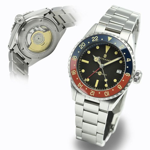 22mm 風防Steinhart Vintage GMT スタインハート - 腕時計(アナログ)