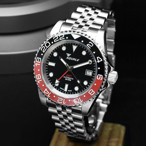 スクワーレ|Squale/時計/1545GBLRC/GMT/オートマチック/ブラックダイアル×ステンレスベルト-  腕時計の通販ならワールドウォッチショップ