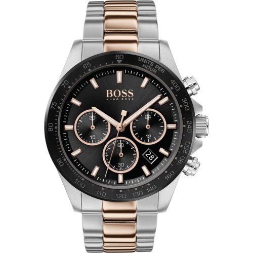 ヒューゴボス　時計　メンズ　ヒーロー　1513757　ブラック×シルバー＆ゴールドステンレスベルト- 腕時計の通販ならワールドウォッチショップ