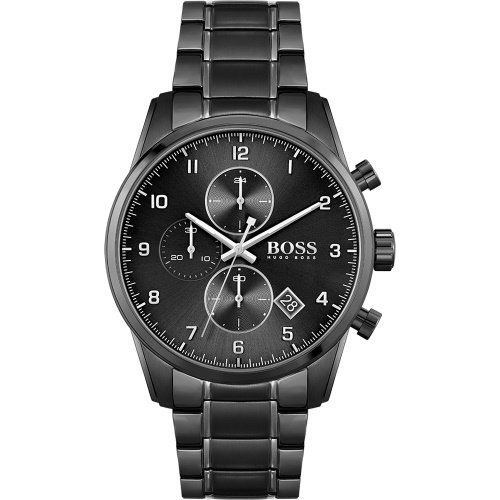 ヒューゴボス　時計　メンズ　スカイマスター　1513785　ブラック×ブラックステンレスベルト- 腕時計の通販ならワールドウォッチショップ