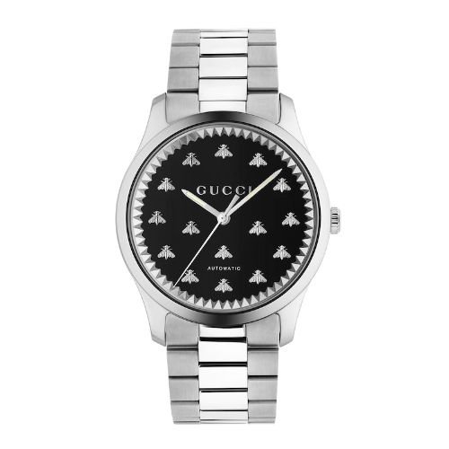 グッチ　時計　メンズ　G-タイムレス　YA126283　ブラックオニキス×シルバーステンレスベルト- 腕時計の通販ならワールドウォッチショップ