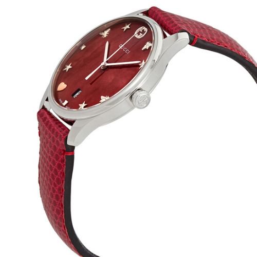 グッチ　時計　レディース　G-タイムレス　YA1264041　レッドマザーオブパール×レッドリザードレザーベルト-  腕時計の通販ならワールドウォッチショップ