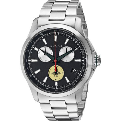 グッチ　時計　メンズ　G-タイムレス　YA126267　ブラック×シルバーステンレスベルト- 腕時計の通販ならワールドウォッチショップ