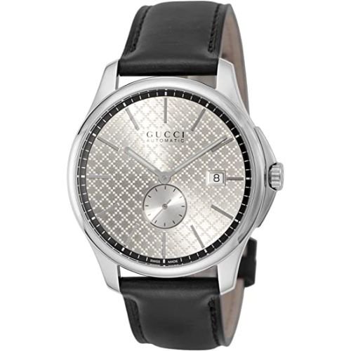 グッチ　時計　メンズ　G-タイムレス　YA126313　シルバー×ブラックレザーベルト- 腕時計の通販ならワールドウォッチショップ