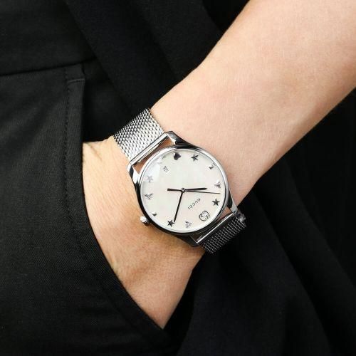 グッチ ホワイトレザー腕時計 Brandol / GUCCI グッチ レディース腕時計 1900 20mm ホワイト