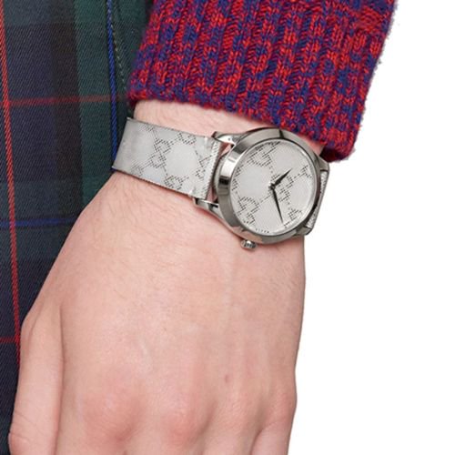 グッチ　時計　レディース　G-タイムレス　YA1264058　グレー×グレーホログラムレザーベルト- 腕時計の通販ならワールドウォッチショップ
